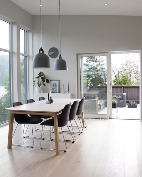 “Love this beautiful dining room by @navelsaker  Normann Copenhagen Bell lamp is available to…” Normann Copenhagen Bell Lamp, Bell Lamp, Beautiful Dining Rooms, Lighting Gifts, Nordic Home, Normann Copenhagen, Scandinavian Decor, Space Decor, Dining Rooms