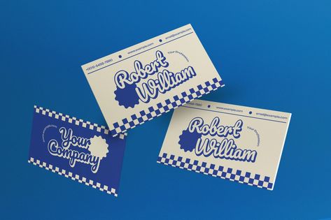 Blue Retro Business Card, Print Templates ft. blue & business - Envato Business Card Layout, Grand Opening Invitations, Retro Business Card, Art Business Cards, Fundraiser Flyer, Blue Business Card, Business Card Designs, Card Print, Cool Business Cards