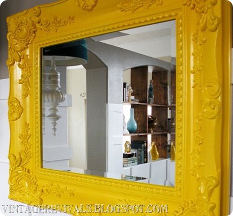 Giant Gold Mirror, Mustard Mirror, Chunky Mirror, Big Golden Mirror, Dressers Furniture, Dream House Entrance, Yellow Picture Frames, Store Mirror, Yellow Mirror