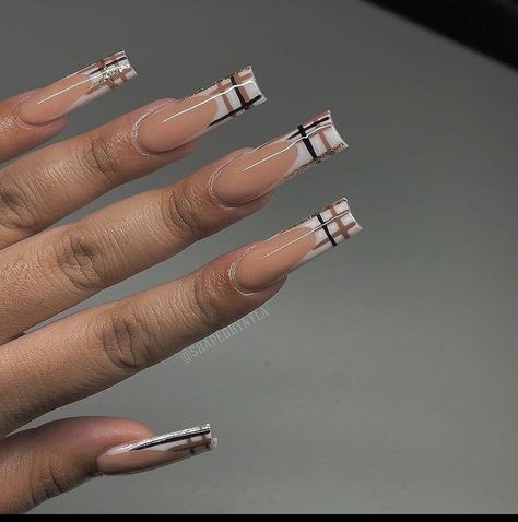 Classy Acrylic Nails Square, Acrylic Nails Square, Hand Painted Nail Art, Brown Acrylic Nails, Nails Classy, Brown Acrylic, Drip Nails, Nails Square, Classy Acrylic Nails