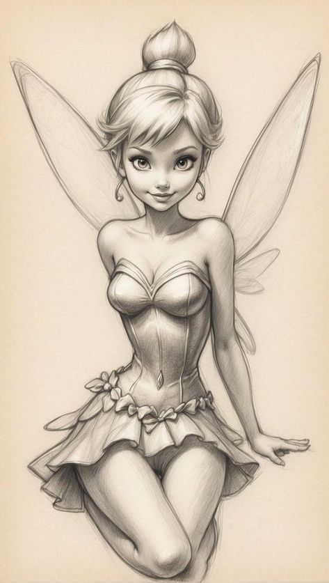 Fairies To Draw, Wallpaper Backgrounds Baddie, Backgrounds Baddie, Tinker Bell Drawing, Tinkerbell Sketch, Tinker Bell Characters, Tinker Bell Wallpaper, Baddie Wallpaper Ipad, Game Boy Wallpaper