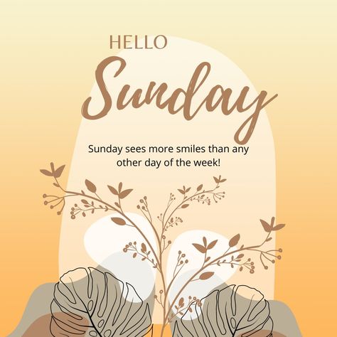 😊 Sunday sees more smiles than any other day of the week! 😊 There's something truly special about Sundays—the perfect mix of relaxation, reflection, and joy. It's a day to recharge, spend time with loved ones, and do what makes you happy. Whether you're enjoying a lazy morning in bed, brunching with friends, or exploring the great outdoors, let Sunday be a day filled with smiles and serenity. How are you making the most of your Sunday? 🌞💖 #SundaySmiles #SundayFunday #RelaxAndRecharge #Happy... Hello Sunday, Lazy Morning, Everyday Quotes, Lazy Days, Day Of The Week, What Makes You Happy, Sunday Funday, Great Outdoors, You Happy