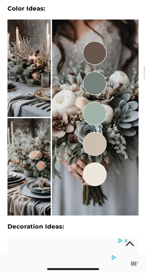 March Wedding Colors, January Wedding Colors, November Wedding Colors, October Wedding Colors, Wedding Color Schemes Winter, Vintage Wedding Colors, Gray Wedding Colors, Winter Wedding Color Palette, Wedding Theme Color Schemes