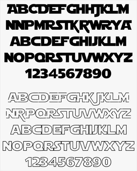 10 different Star Wars fonts, free. There is a zip file at the end of the post. Starwars Classroom, Deco Podge, Star Wars Font, Star Wars Bedroom, Reading Month, Diy Star, Star Wars Room, Star Wars Cake, Star Wars Diy