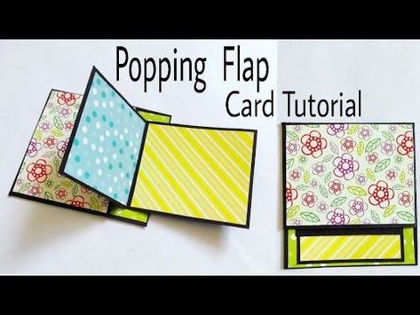 Popping Flap Card Tutorial | Pop Up Birthday Card | Handmade easy card Tutorial | Scrapbook Card … | Fancy fold card tutorials, Card tutorial, Unique birthday cards Jumbo Birthday Card Diy, Cards For Scrapbook Diy, Unique Pop Up Cards, Pop Up Card Ideas Tutorials, Pop Up Ideas Design, Stampin Up All Bundled Up, Simple Pop Up Cards, Folding Cards Ideas, Unique Birthday Cards Handmade