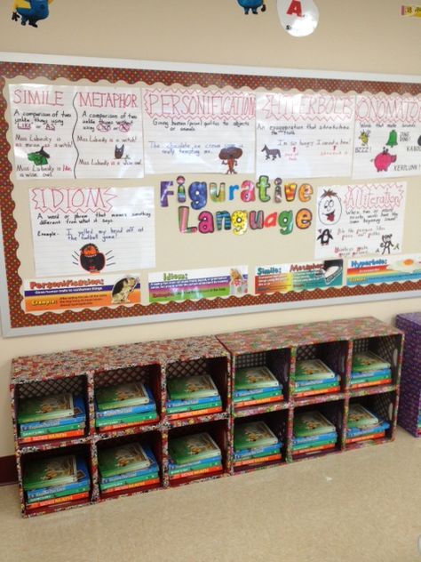 Classroom shelves made from storage crates zip-tied together in groups of 6 and covered with fancy duct tape. Diy Crate Seats Classroom, Bags Shelves Ideas, Crate Seats Classroom, Special Classroom, Preschool Classroom Organization, Book Bench, Classroom Shelves, Portable Classroom, Crate Shelves Diy