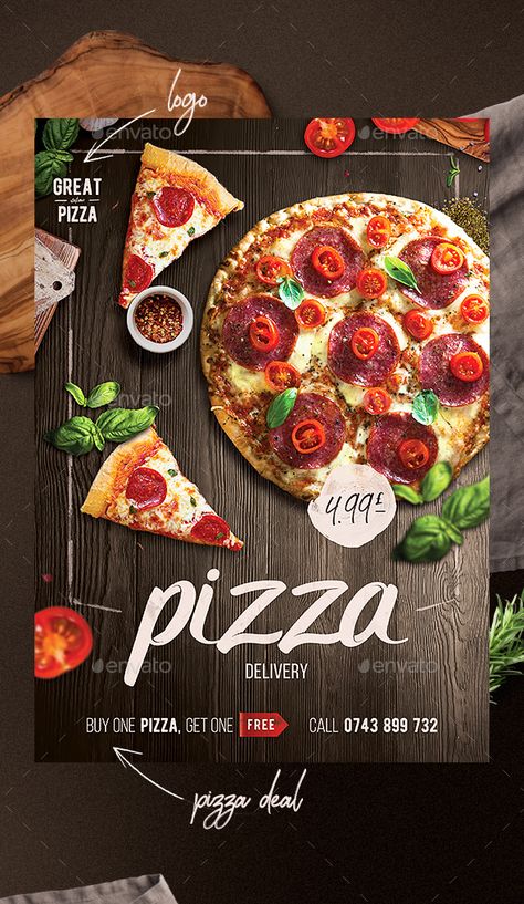 Pizza Menu Design, Pizza Sale, Pizza Flyer, Flyer Dj, Pizza Branding, Pizza Menu, Pizza Design, Restaurant Flyer, Food Menu Design