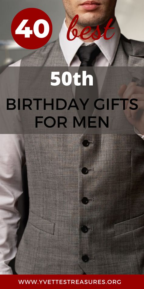 The Ultimate list of 50th Birthday gift ideas for men. They will absolutely love these 50th Birthday gift ideas. The best selection of birthday gifts for men who are turning 50 years old. #50thbirthdaygiftsformen #giftguides #birthdaygiftsforboyfriend #giftideas #giftsforhim #50thbirthday 50th Bday Gifts For Men, 50 Birthday Ideas For Men Gift, 50th Birthday Present For Men, 50 Th Birthday Gift Ideas Men, Husband 50th Birthday Ideas Gift, Funny 50th Birthday Gifts For Men, Men’s 50th Birthday Gift Ideas, Gift Ideas For 50th Birthday For Men, 50 Gifts For 50th Birthday Men