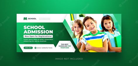 Premium PSD | School admission social media post and web banner template Instagram Social Media Post, Instagram Flyer, Ads Banner, Post Facebook, Fashion Banner, Cover Instagram, Timeline Cover, School Admissions, Facebook Timeline Covers