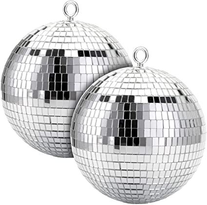 Amazon.com: Suwimut 2 Pack Disco Light Mirror Ball, 8 Inches Large Silver Hanging Disco Ball for Retro Party, Room Decoration, New Years Celebration : Musical Instruments New Years Celebration, Disco Ball Light, Danish Pastel Room, Danish Pastel Aesthetic, Light Mirror, Pastel Room, Ball Lamps, Dj Party, Disco Lights