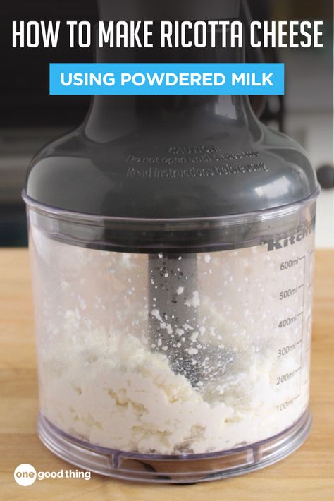 Recipes With Powdered Milk, Making Ricotta Cheese, Using Powdered Milk, Make Ricotta Cheese, Cheese Recipes Homemade, Cheese Making Recipes, Homemade Dry Mixes, Homemade Pantry, Making Butter