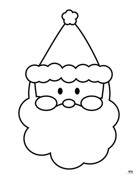 Printable Santa Coloring Page-Page 15 Santa Face Coloring Page, Santa Claus Printables Free, Santa Printables Free, Santa Face Template Free Printable, Santa Coloring Pages Free Printable, Santa Outline, Santa Free Printable, Santa Claus Printable, Child Draw