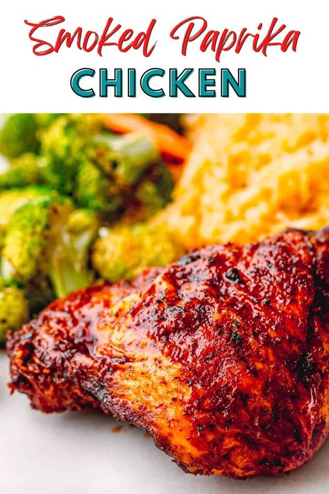 If you're in the mood for a seriously tasty chicken recipe that is easy to make, look no further than this crispy oven-baked smoked paprika chicken. You won't need to raid the entire grocery store for this one. Just a handful of simple ingredients, minimal prep time, and you're good to go. Plus, it's a win-win for all you keto and gluten-free folks out there! Paprika Chicken Thighs, Chicken Thighs In Oven, Smoked Paprika Chicken, Baked Chicken Recipes Oven, Paprika Recipes, Crispy Chicken Thighs, Oven Chicken Recipes, Paprika Chicken, Tasty Chicken