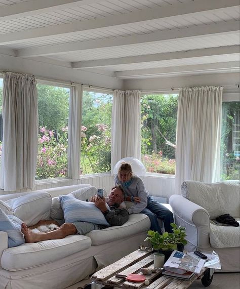 Small Summer House Interior, Summer House Interior, Small Summer House, Little Beach House, Room Vibes, Coastal Granddaughter, Perfect House, Granny Flat, Mama Mia