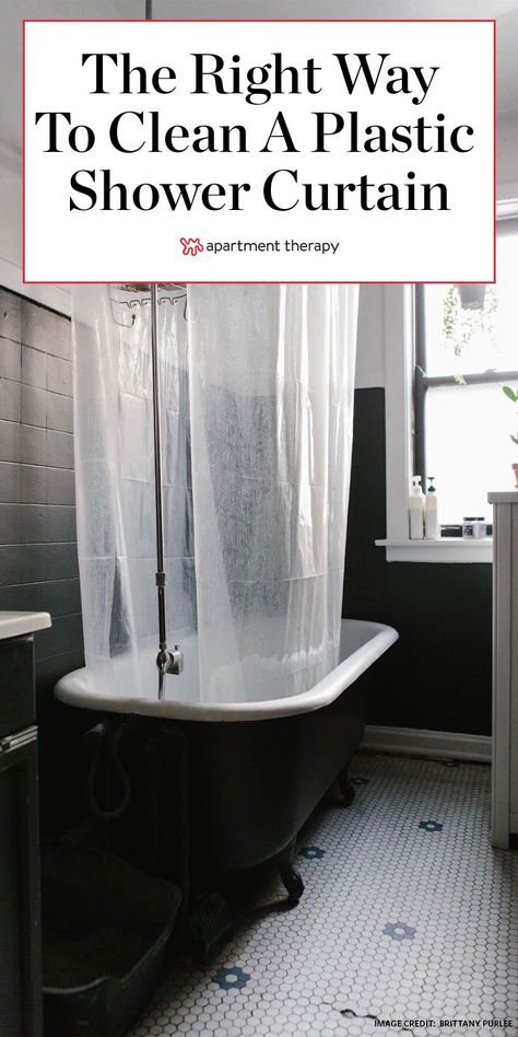 Here's how to clean a plastic shower curtain or liner: a step by step guide. #cleaning #cleaningtips #cleaninghacks #bathroomtips #bathroomshower #cleanshower #howtocleanshower #showercurtain #tipsandtricks #bathroomhacks How To Clean A Plastic Shower Curtain, Wash Shower Curtain Liner In Washer, Cleaning Shower Curtain, Cleaning Plastic Shower Curtain, Best Way To Clean Shower Curtain Liner, Clean Shower Curtain Liner Fabric, How To Clean Shower Liner, Clean Clear Shower Curtain, How To Wash Shower Curtain Liner