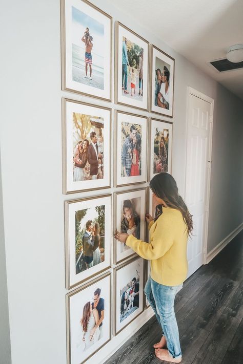 floor to ceiling gallery wall, framebridge gallery wall Floor To Ceiling Gallery Wall, Framebridge Gallery Wall, Perfect Gallery Wall, Family Wall Decor, Gallery Wall Living Room, Diy Picture Frames, Floor To Ceiling, Diy Picture, Family Wall