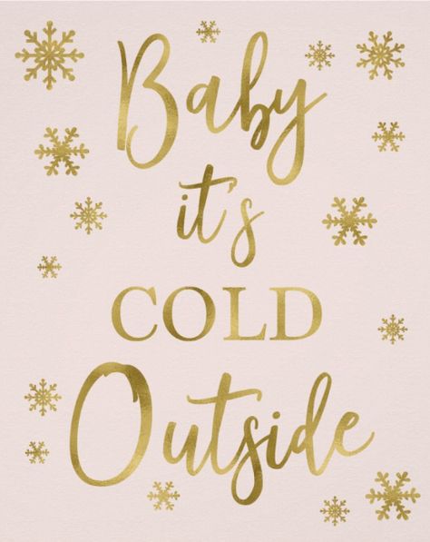 Baby it's cold outside sign poster for a winter baby shower featuring gold snowflakes and pink background. afflink Winter Birthday Parties, Baby Its Cold, Outside Baby Showers, White Baby Showers, Its Cold, Baby Shower Sign, Winter Wonderland Party, Baby It's Cold Outside, Winter Birthday