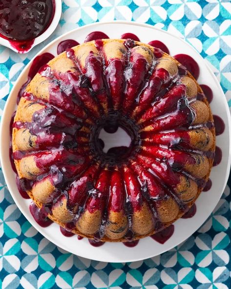 Blueberry Bundt Cake Berry Bundt Cake, Blueberry Bundt, Blueberry Bundt Cake, Rye Flour, Whole Wheat Flour, Secret Ingredient, Bundt Cake, Juicing Lemons, Fresh Lemon Juice