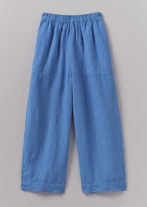 Garment Dyed Linen Barrel Leg Trousers | Salvia | TOAST Pleated Culottes, Checked Pants, Delicate Jewellery, Workwear Jeans, Pants Denim, Summer Lookbook, Mens Loungewear, Dyed Linen, Loungewear Women