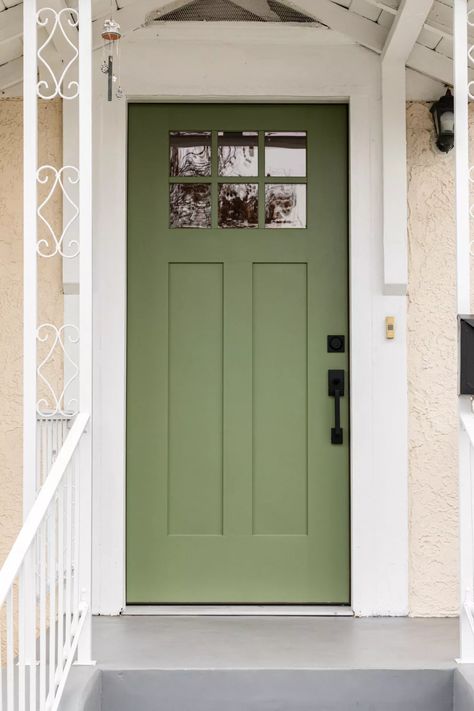 7 Color Trend Predictions for 2023, According to Designers 2023 Paint Color Trends Front Door, Front Door On Tan House, Moss Green Front Door, Blue Green Front Door Colors, Green Front Door Colors, Front Door 2023, Entry Door Colors, Exterior Front Door Colors, Green Front Door