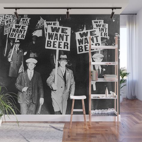 Wall Murals For Bars, Man Cave Wall Mural, Speakeasy Wall Mural, Brewery Mural, Beer Mural Art, Beer Wall Art Vintage, Beer Wall, Beer Photos, Graphic Wall Art