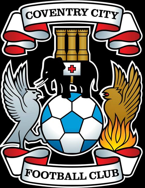 Coventry City crest. English Football Teams, Coventry City Fc, Logo Club, Bradford City, British Football, Bristol Rovers, English Football League, Coventry City, Team Badge