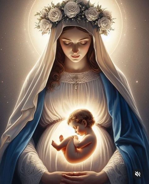 Holly Images, Mary Jesus Mother, Mother Mary Pictures, Blessed Mother Statue, Virgin Mary Art, Mother Mary Images, Catholic Pictures, Christian Board, Images Of Mary