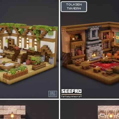 Rale | Design on Instagram: "Minecraft Fantasy Interiors and Assets  ⬇️ Download my Builds on Patreon————————————————  🎮 Minecraft Java 1.20. ➡️ Built on play.bakery.builders 🔄 Share with your Friends! ———————————————— ➕ Follow For Daily Designs  🏷️- #minecraft #minecraftpe #minecraftbuilds #minecraftdesign #minecraftpc #minecrafter #minecrafters #minecraftbuild #minecraftdesigns #mcpe #minecraftsurvival #minecrafthouse" Minecraft Mudbrick House, Mc Interior Design, Minecraft Bakery Interior, Mc Bakery, Minecraft Bakery, Play Bakery, Minecraft Garden, Minecraft Java, Bakery Interior