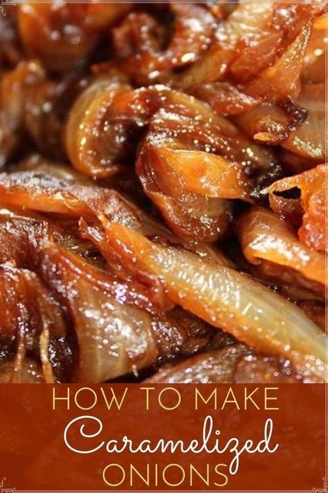 Slow-cooked caramelized onions are sweet, flavorful, and oh so addictive. They’re easily made in a skillet on the stovetop with just a few ingredients and some patience. Today, I’m sharing easy directions for how to make caramelized onions. How To Carmalize Onions, Caramelized Onions Recipe, Carmelized Onions, Mini Sandwiches, Grilled Onions, Onion Recipes, Saute Onions, Quick Snacks, Veggie Dishes