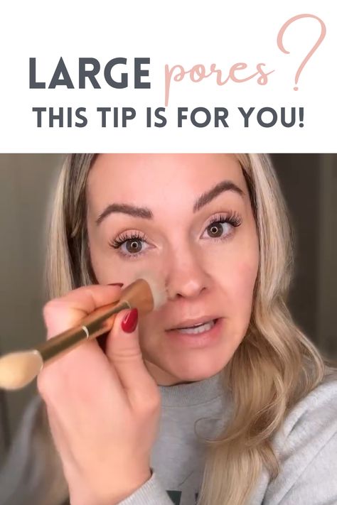 Do you suffer from large pores and primers just aren’t working for you?? You NEED this tip! ❤️ Make sure you have these three things: A densely packed brush, a setting powder, and a setting spray! Watch how I apply the setting powder- it’s magical! The end result is a smoother application of your makeup because your pores are filled in with the powder and then set on with the setting spray! ✋If you found this helpful, like and follow along for more simple makeup tips! Watch me apply here: Where Do You Put Setting Powder On Your Face, How To Use Setting Spray Makeup, Finishing Powder Vs Setting Powder, Best Primer For Seint Makeup, Powder Foundation How To Apply, Makeup For Large Pores, Large Pores Makeup, Drugstore Setting Powder, Color Correcting Guide