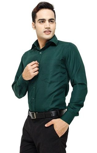 Dark Green Men Shirt Dark Green Shirt For Men, Green Shirt Outfit Men, Shirt Pant For Men, Green Shirt Outfits, Green Shirt Men, Dark Green Shirt, Corporate Shirts, Hunter Green Dresses, Green Shirts