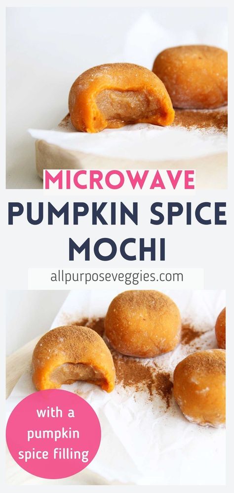 Pumpkin Mochi Recipe, Pumpkin Mochi, Mochi Skin, Sweet Rice Flour, Japanese Dessert Recipes, Mochi Recipe, Savory Pumpkin Recipes, Pumpkin Spice Recipe, Sweet Rice