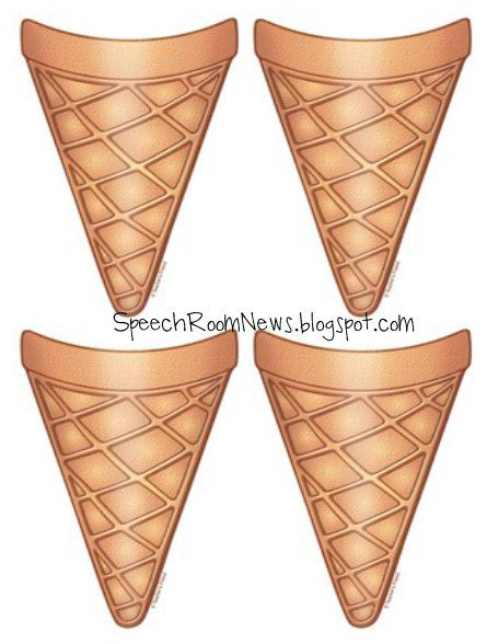 Occasionally some of my lovely blog readers send me their ideas. I love that! And I loved this one from Kellie so much that I had to share it with you!  Kellie made these cute cones with characters... Ice Cream Scoop Template Free Printable, Printable Ice Cream Template, Ice Cream Cone Printable Template, Ice Cream Cone Template Free Printable, Preschool Food Crafts, Tooth Preschool, Ice Cream Cone Clipart, Ice Cream Template, Cone Template