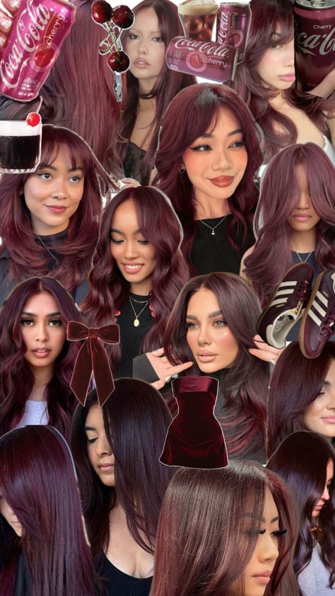 Hair Color Cherry Coke, Cherry Coke Hair, Cherry Coke, Cherry Hair, New Haircuts, Hair Goals, Classy Outfits, Dyed Hair, Hair Inspo