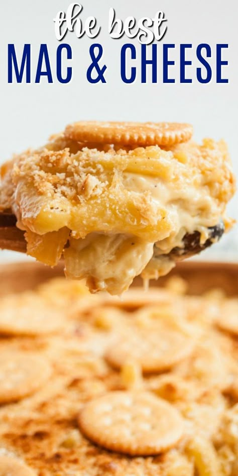 Baked Ritz Crackers, Homemade Mac And Cheese Recipe Velveeta, Best Homemade Mac And Cheese Recipe, Best Homemade Mac And Cheese, Mac N Cheese Crockpot, Homemade Mac And Cheese Recipe Easy, Velveeta Mac And Cheese, Velveeta Recipes, Ritz Cracker Recipes