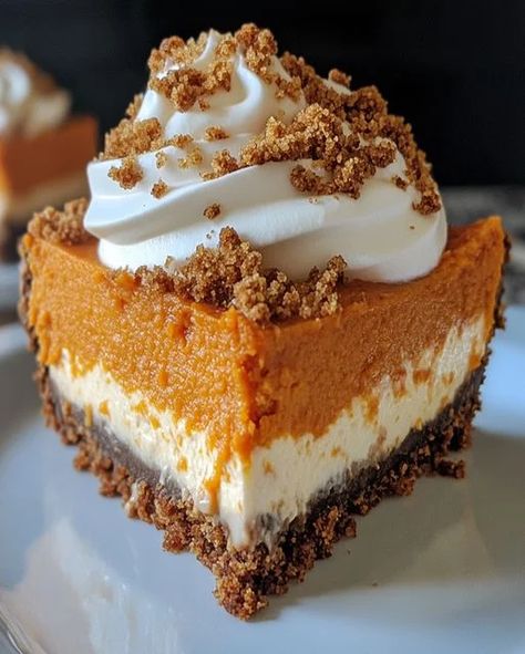 Sweet Potato Cheesecake Pie blends creamy cheesecake with spiced sweet potatoes for a perfect dessert. Try this recipe today! Sweet Potato Cheesecake Pie, Easy Cream Pie, Cheesecake Pie Recipes, Crawfish Pie, Sweet Potato Dessert, Sweet Potato Cheesecake, Sweet Potato Pies Recipes, Sweet Potato Cake, Cheesecake Pie