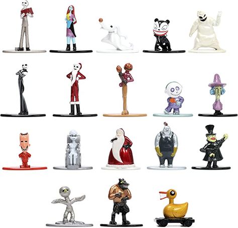 Disney Nightmare Before Christmas Nano METALFIGS 18 PK Nightmare Before Christmas Toys, Wonderful World Of Disney, New Nightmare, World Of Disney, Tim Burton Movie, Duck Toy, Christmas Collectibles, The Nightmare Before Christmas, The Nightmare