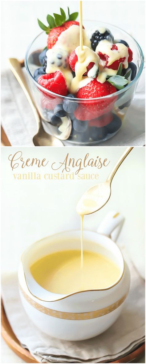 Creme Brulee Sauce Recipe, Cream Anglaise Sauce, Creme Brulee Sauce, Party Decorations For Adults Women, Anglaise Sauce, Vanilla Custard Sauce, Creme Anglaise Recipe, Party Decorations For Adults, Custard Sauce