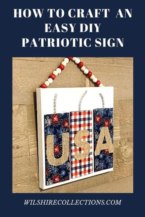 DIY Patriotic Sign Firework Craft, Diy Patriotic Decor, Fouth Of July Crafts, Wilshire Collections, Patriotic Crafts Diy, Fireworks Craft, Patriotic Diy, Patriotic Projects, Americana Crafts