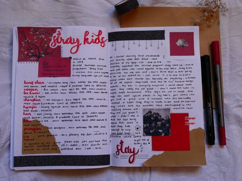 stray kids , skz , bujo , bullet journal , kpop aesthetic Stray Kids Notebook Ideas, Skz Journal Ideas, Stray Kids Journal Ideas, Stray Kids Scrapbook, Stray Kids Journal, Skz Journal, Kpop Bullet Journal, Kids Art Journal, User Ideas