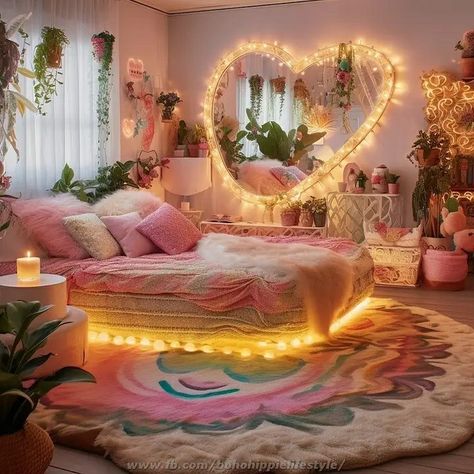 Pink Hippie Room, Pink Maximalist Bedroom, Aesthetic Zimmer, Korean Bedroom, Girly House, Arabic Interior Design, Eclectic Spaces, Teen Bedroom Makeover, Cosy Rooms