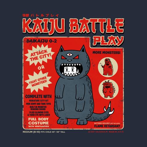 Full Body Costumes, Kaiju Art, Kaiju Monsters, Cat Merchandise, Cat Posters, Tapestry Design, Kids Magnets, Godzilla, Vintage Japanese