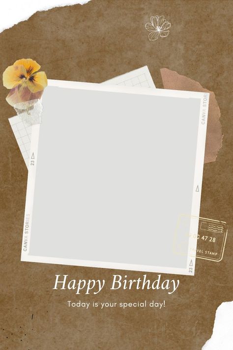 Birthday Asthetic Frames, Happy Birthday Template Layout, Birthday Asthetic Picture, Happy Birthday To Me Instagram, Vintage Happy Birthday, Happy Birthday Icons, Happy Birthday Today, Birthday Icon, Happy Birthday Vintage