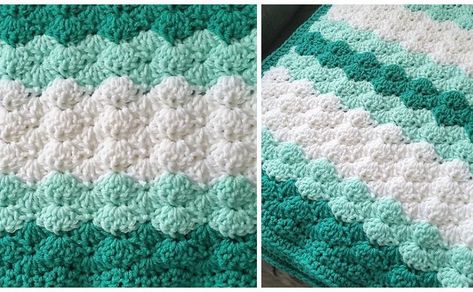 Easy Shell Stitch Blanket Crochet Free Pattern [Video] Shell Crochet Blanket, Baby Blanket Diy, Crochet Shell Blanket, Crochet Shell Pattern, Crochet Baby Blanket Patterns, Tea Cosy Crochet, Baby Stitch, Baby Blanket Patterns, Diy Baby Blanket