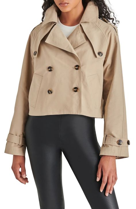 Cropped trench coats & short trench coats are the perfect seasonal transition jacket. Stylish, versatile, & lightweight, these are the best cropped trench coats for women this fall 2023. Fall 2023 fashion trends. Crop Trench Coat, Cropped Trench Coat, Blazer Jeans, Loungewear Jumpsuit, Trench Jacket, Mini Robes, Double Breasted Jacket, Trench Coats, Crop Jacket