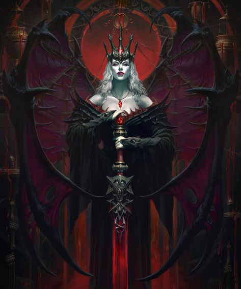 Diablo Immortal, Art Vampire, Female Demons, Vampire Art, Illustration Photo, 다크 판타지, Arte Fantasy, 판타지 아트, Fantasy Artwork