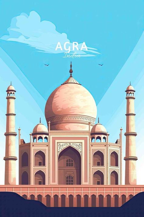 Indian Postcard, Attractive Wallpapers, Wanderlust Decor, Surreal Artwork, Around The World In 80 Days, Graphic Design Ads, Travel Postcard, Retro Travel Poster, Canvas Painting Landscape