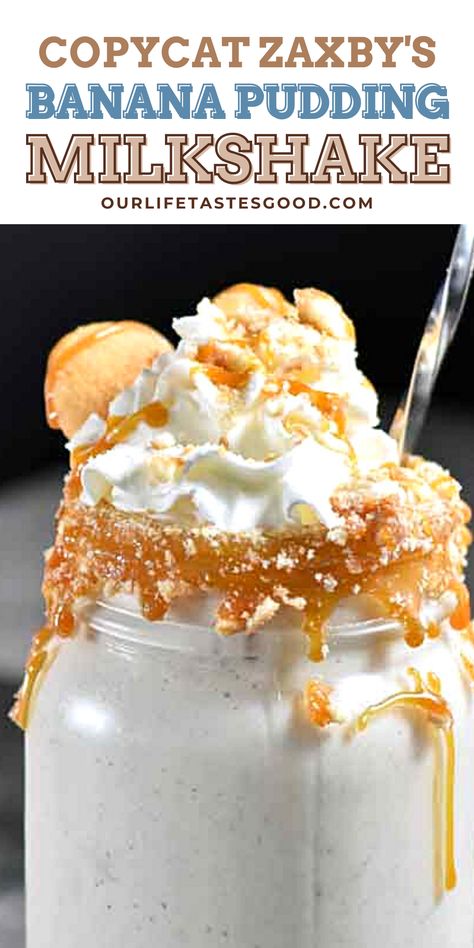 Blender Milkshake Recipe, Cereal Milkshake, Gourmet Milkshakes, Pudding Milkshake, Banana Pudding Milkshake, Recipe For Banana Pudding, Banana Milkshake Recipe, Milkshake Recipe Easy, Blender Recipe