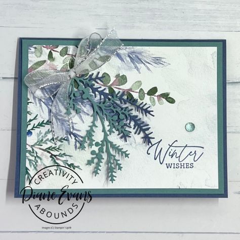 Magical Meadow Stampin Up Cards, Winter Meadow, Stamped Christmas Cards, Xmas 2024, Winter Wishes, Stampin Up Christmas Cards, Christmas Labels, Creative Corner, Stampin Up Christmas