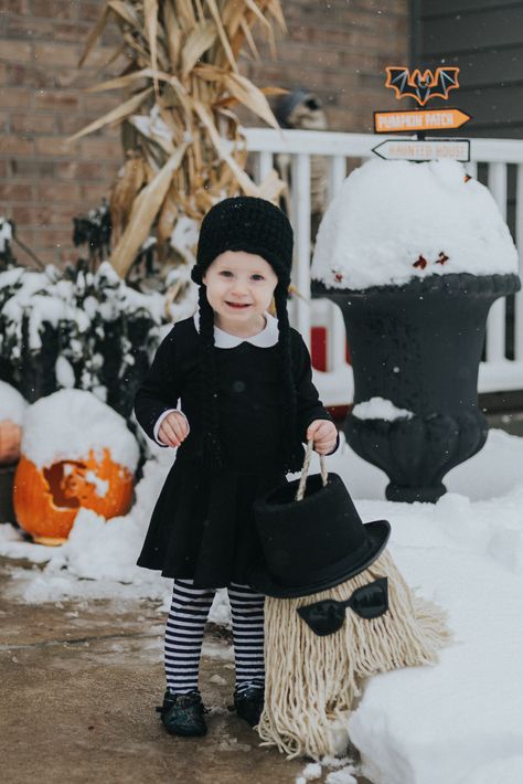 Toddler Halloween costume Toddler Halloween Costume, Toddler Halloween Costumes, Toddler Halloween, Wednesday Addams, Halloween Costume, Halloween Costumes, Must Haves, Winter Hats, Halloween